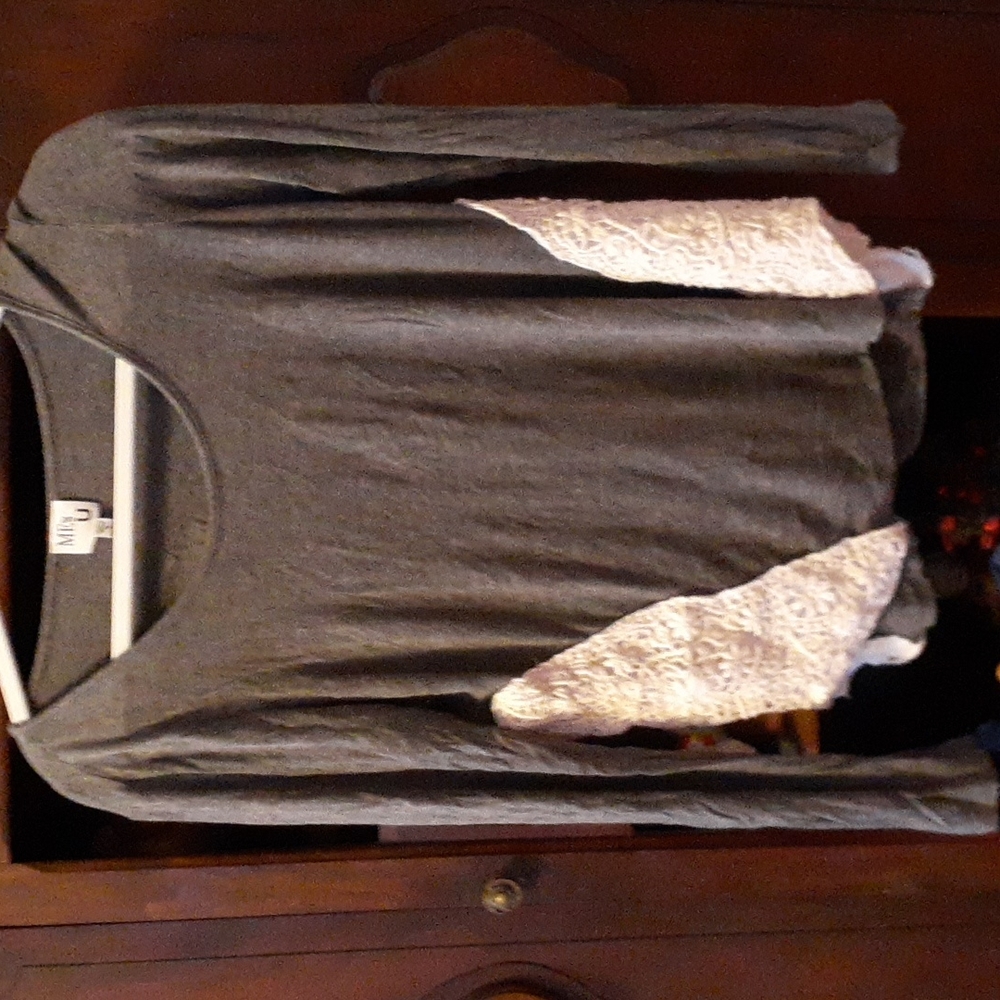 Long sleeved grey top, sz S